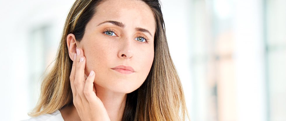 Rosto de mulher com melasma
